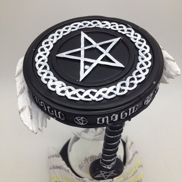 Snowy Owl Magic Sand Timer Pentagram 7 inch Tall New 13418 - Picture 5 of 6